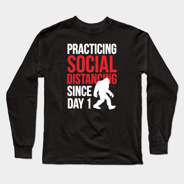Practice Social Distancing against coronavirus Long Sleeve T-Shirt by shirt.des